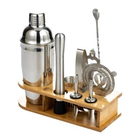 Kit pentru barmani Lewei MC-10, 10 piese, cu suport de bambus