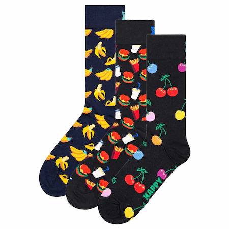 Happy Socks, set de 3 perechi de șosete lungi unisex