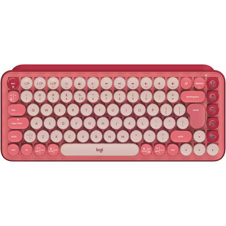 Tastatură mecanică Logitech Pop Keys Heartbreaker, Brown switch, roșu