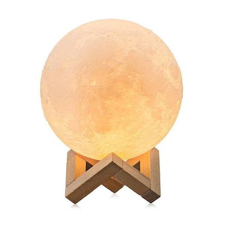 Lampă de veghe Lună 3D, 20 cm, cu telecomandă